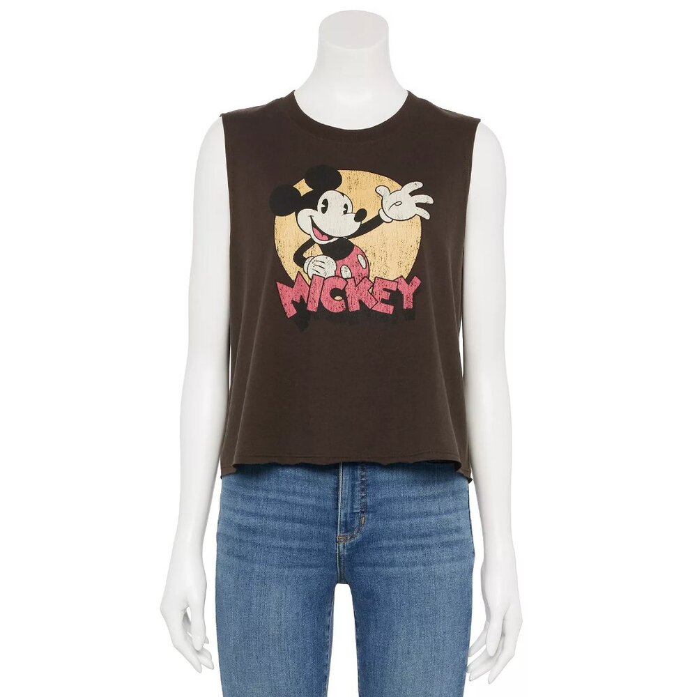 New! Disney Mickey Mouse Boxy Tank Top T-Shirt